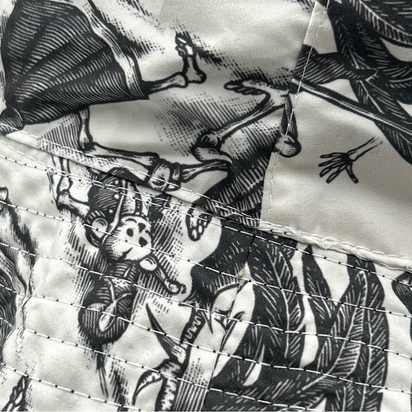 Espolon Tequila Reversible Black Bucket Hat Skeletons Graphic All Over Print - Picture 11 of 15
